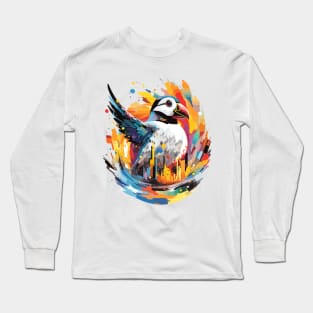 Puffin Bird Animal Freedom World Wildlife Wonder Abstract Long Sleeve T-Shirt